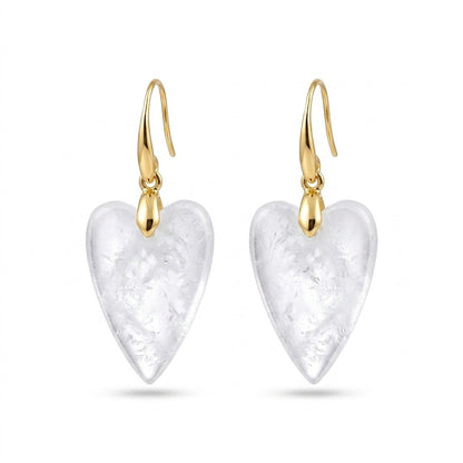 The Natural Stone Heart Earrings