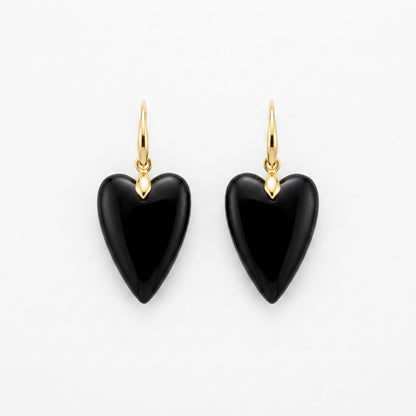The Natural Stone Heart Earrings