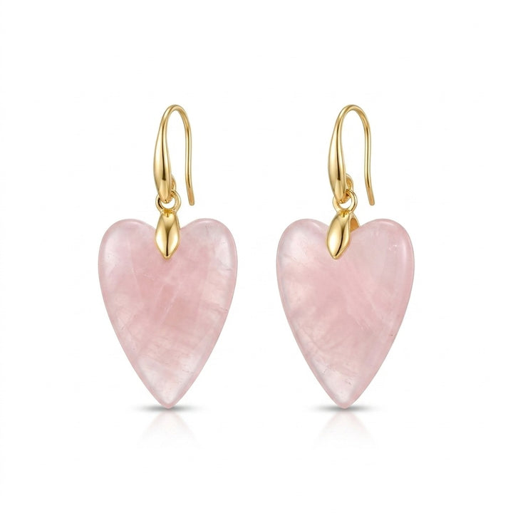 The Natural Stone Heart Earrings