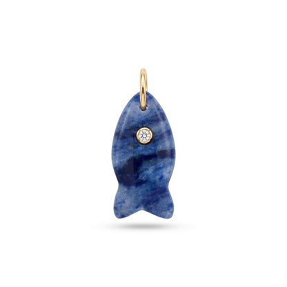 Ball Chain Necklace with Fish Charm