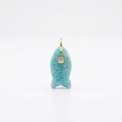 Ball Chain Necklace with Fish Charm