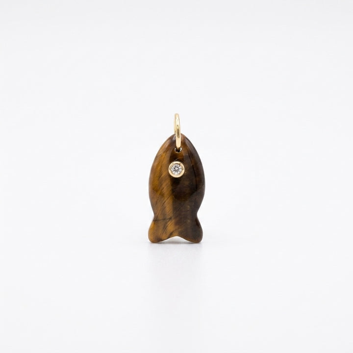 Small Pearly Necklace with Fish Charm