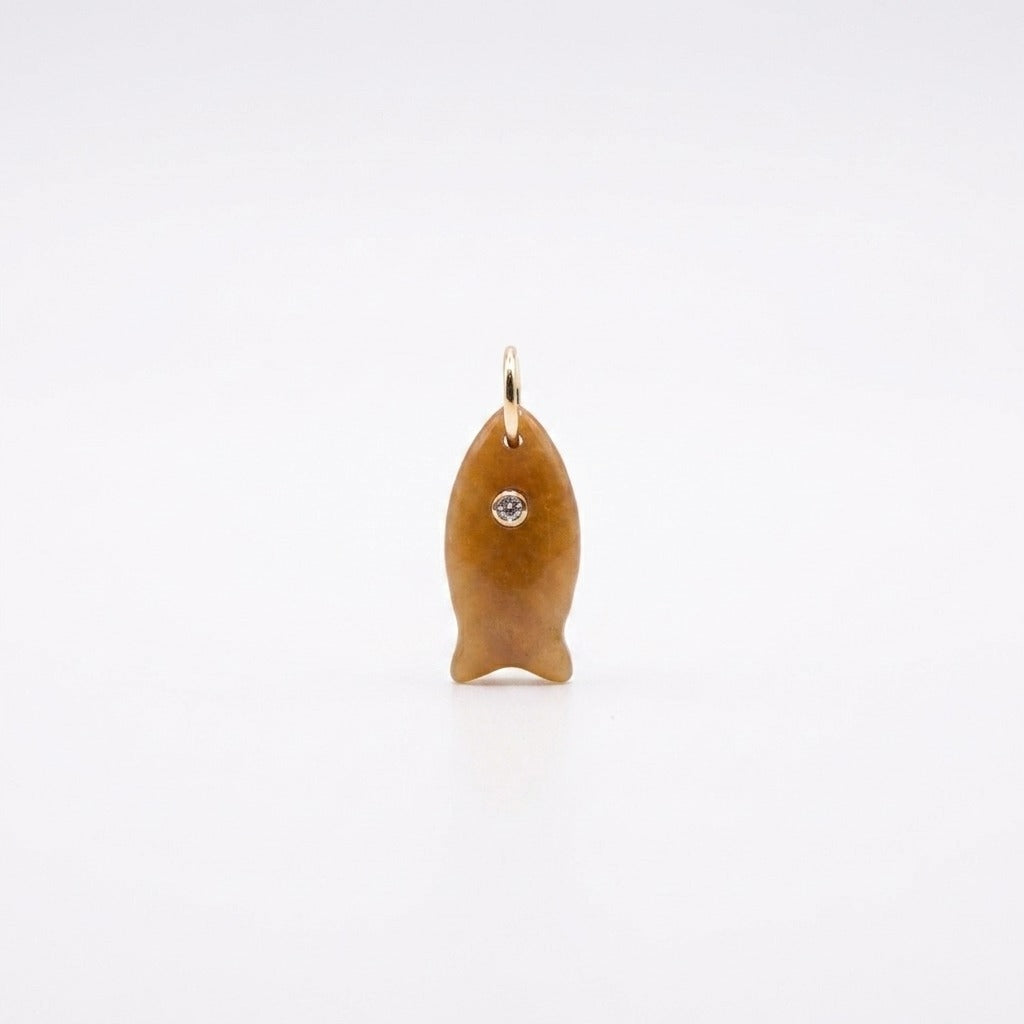 Ball Chain Necklace with Fish Charm