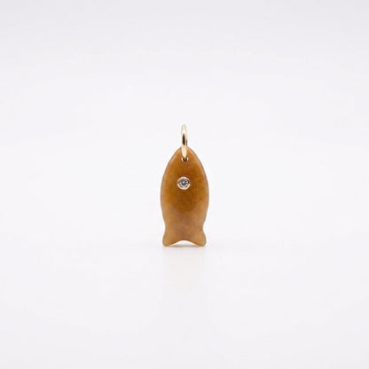Ball Chain Necklace with Fish Charm
