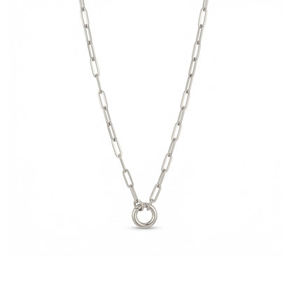 Paperclip Chain with Round Clasp