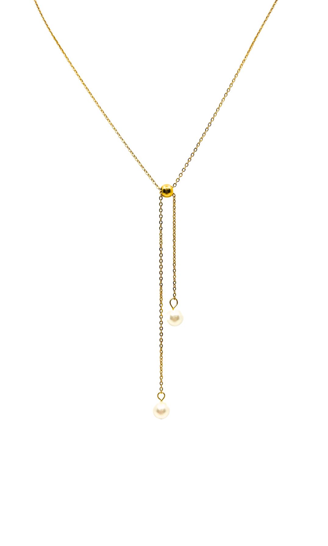 Pearl Drop Gold Necklace