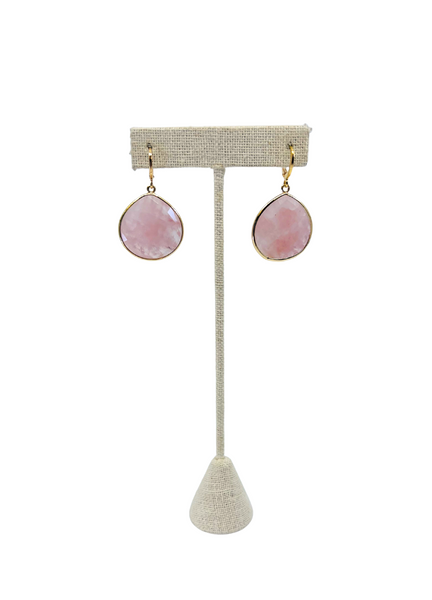 The Teardrop Natural Large Stone Earrings