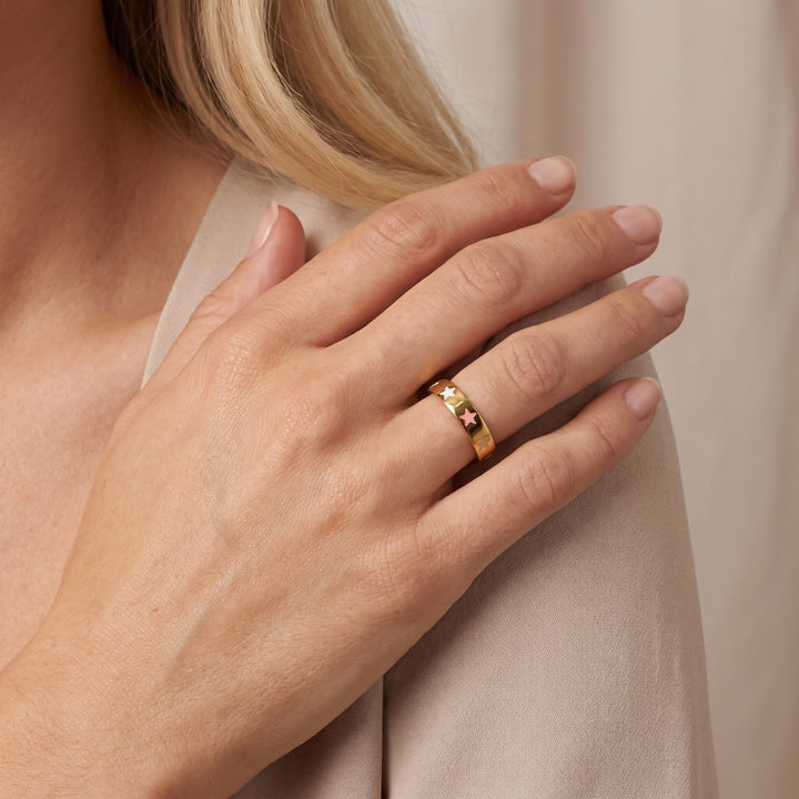 Pink and Red Gold Ring