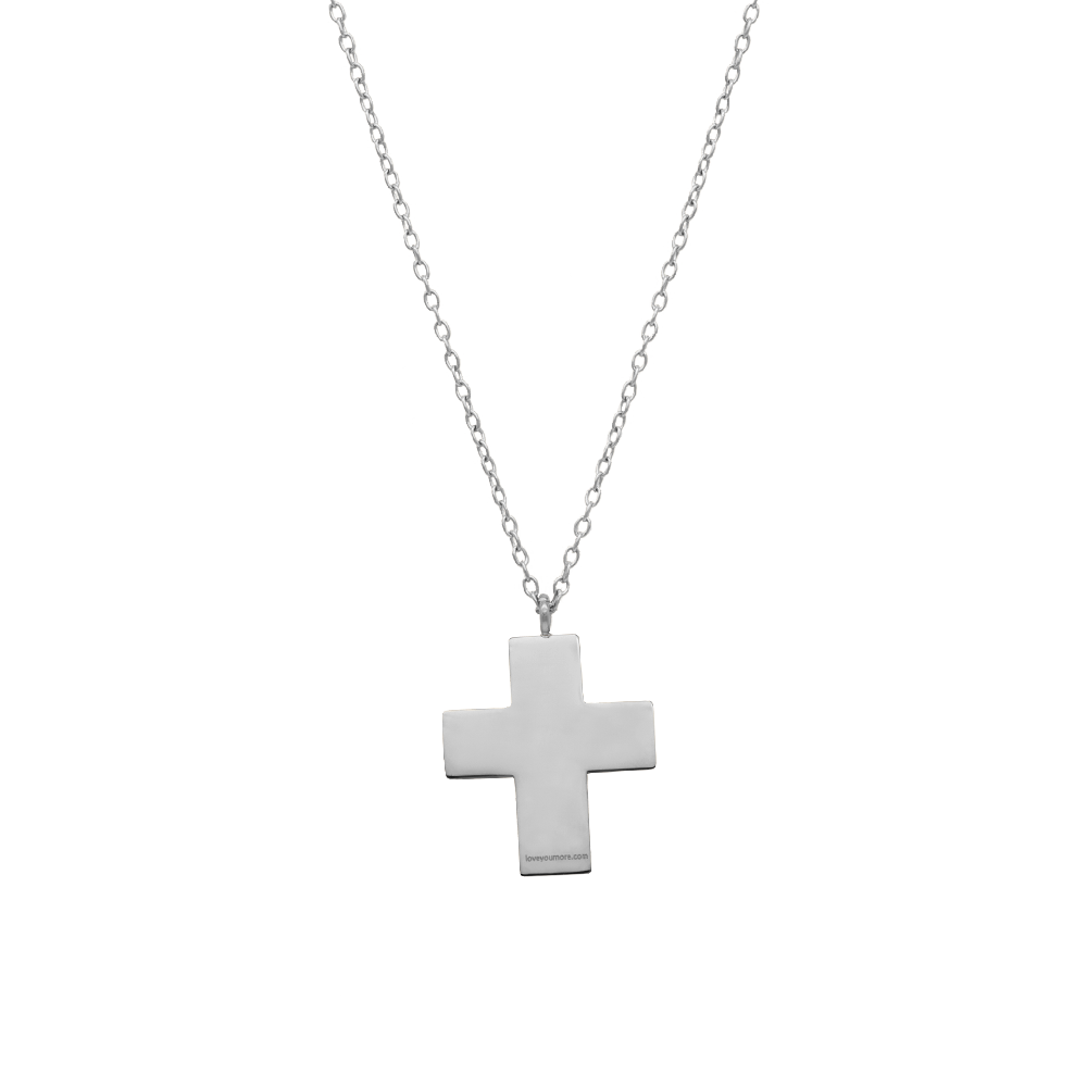 The Polished Walk in Faith Silver Cross Necklace
