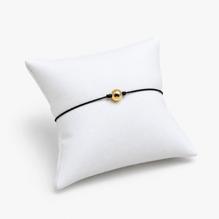 Savannah Cord Bracelet with Gold & Small Blue Bead