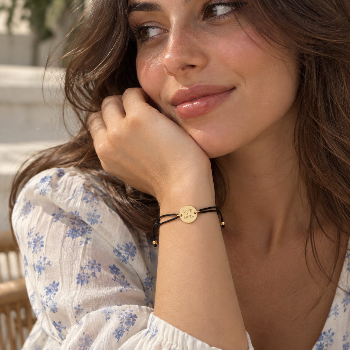 Savannah Bracelet with Mini Love You More Coin
