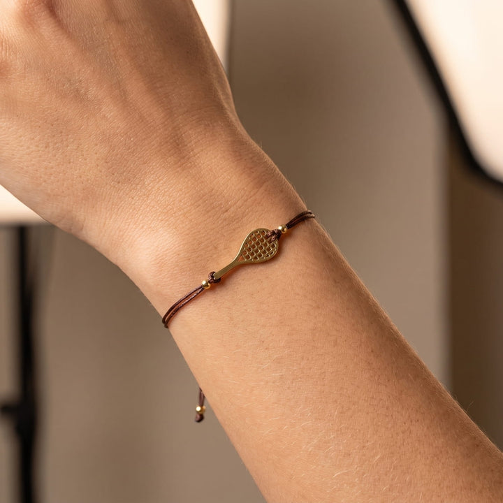 Savannah Cord Bracelet with Tennis Racket