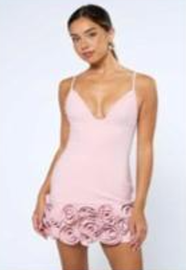 Pink Ruffle Cami Mini Dress