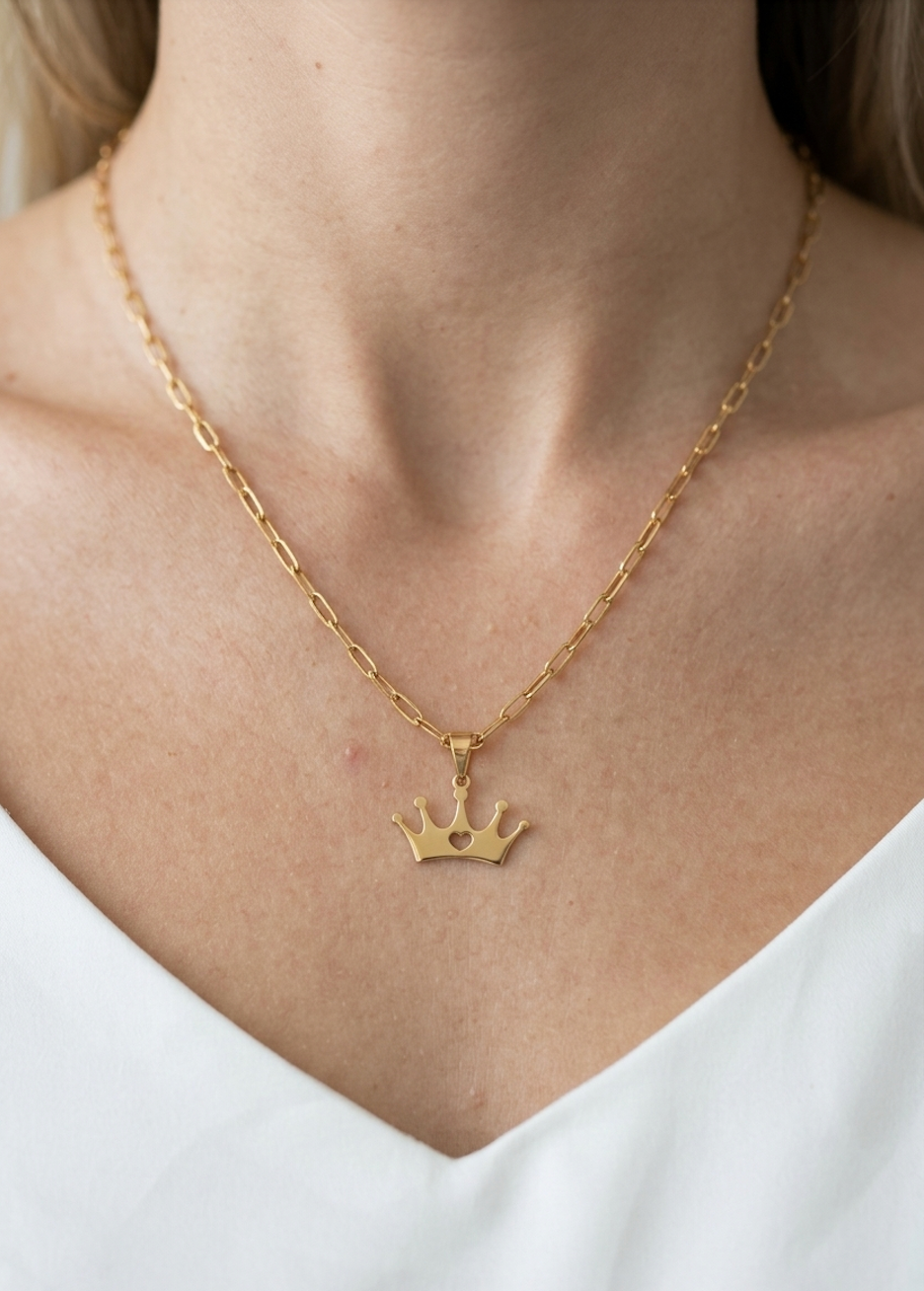 Crown of Love Gold Necklace