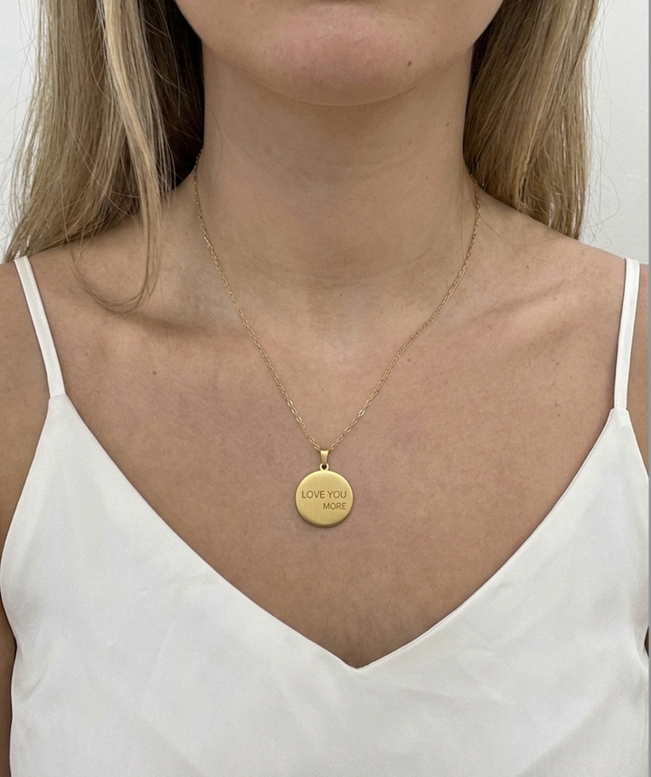 Love You More Coin Necklace