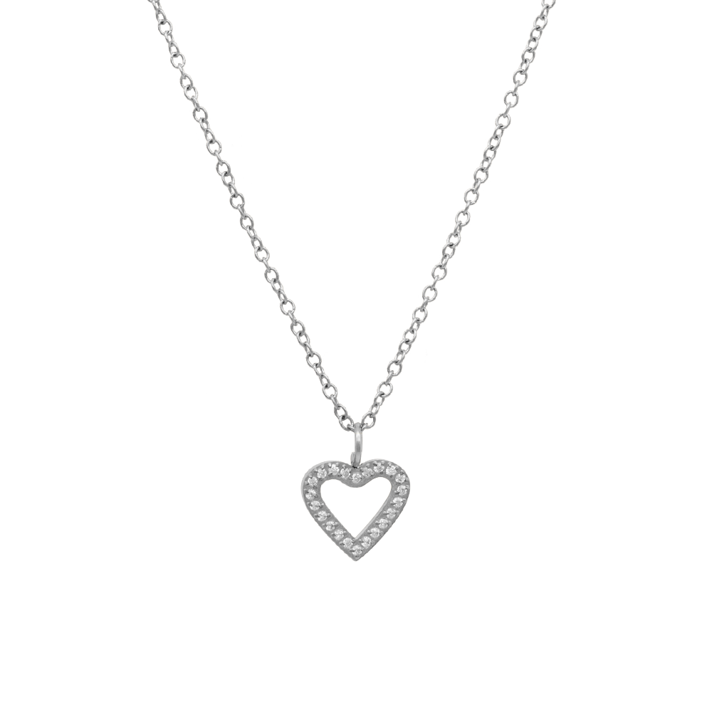 Dainty Silhouette Heart Necklace