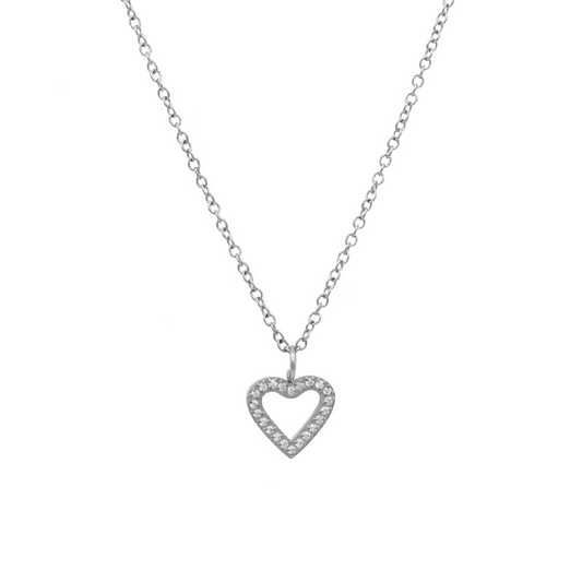 Dainty Silhouette Heart Necklace