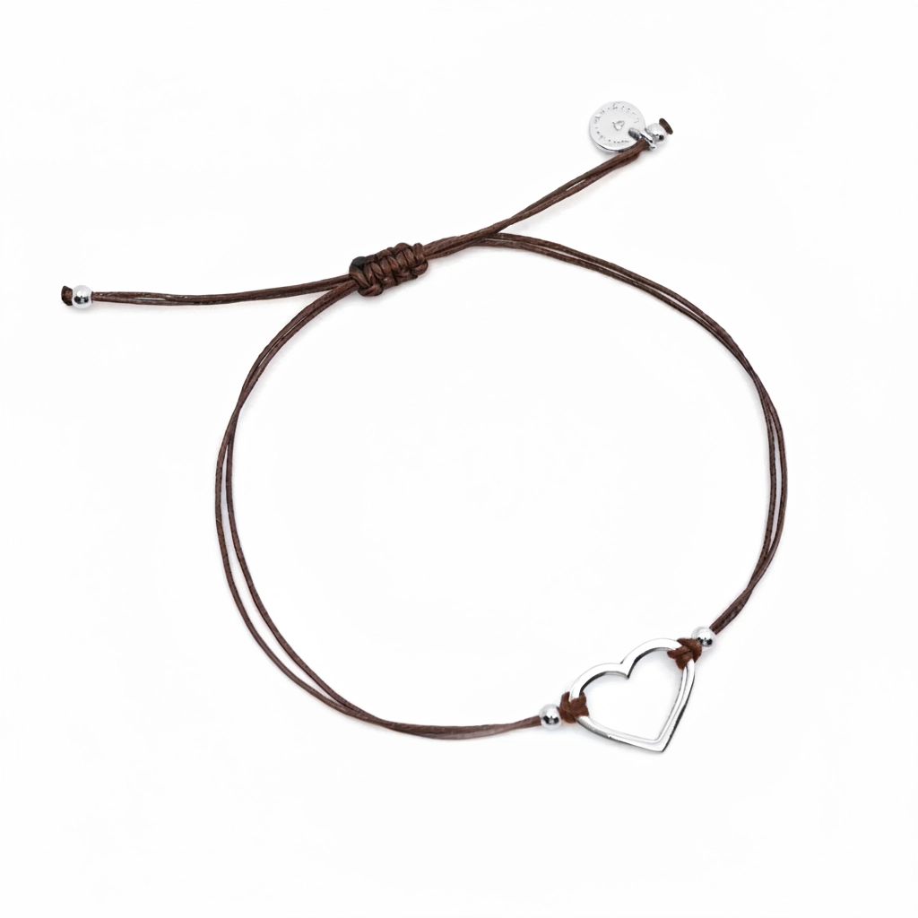 Savannah Cord Bracelet with Heart