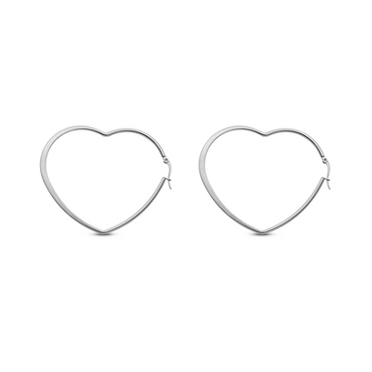 Large Heart Hoop Earrings