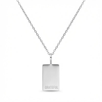 Grateful Tag Necklace