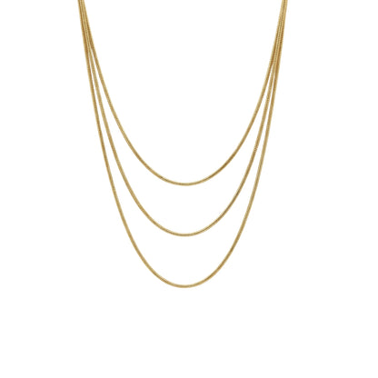 The Snake Chain Gold Set (3 in 1 - Long)