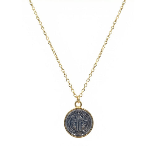 St. Benedict Necklace in Gold & Silver