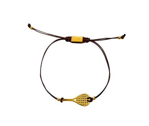 Savannah Cord Bracelet with Tennis Racket
