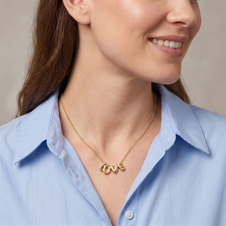 The Bubble Love Gold Necklace