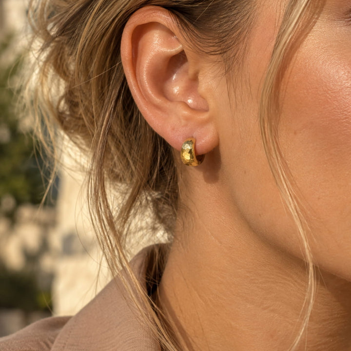 The Gold Hammered Hoops