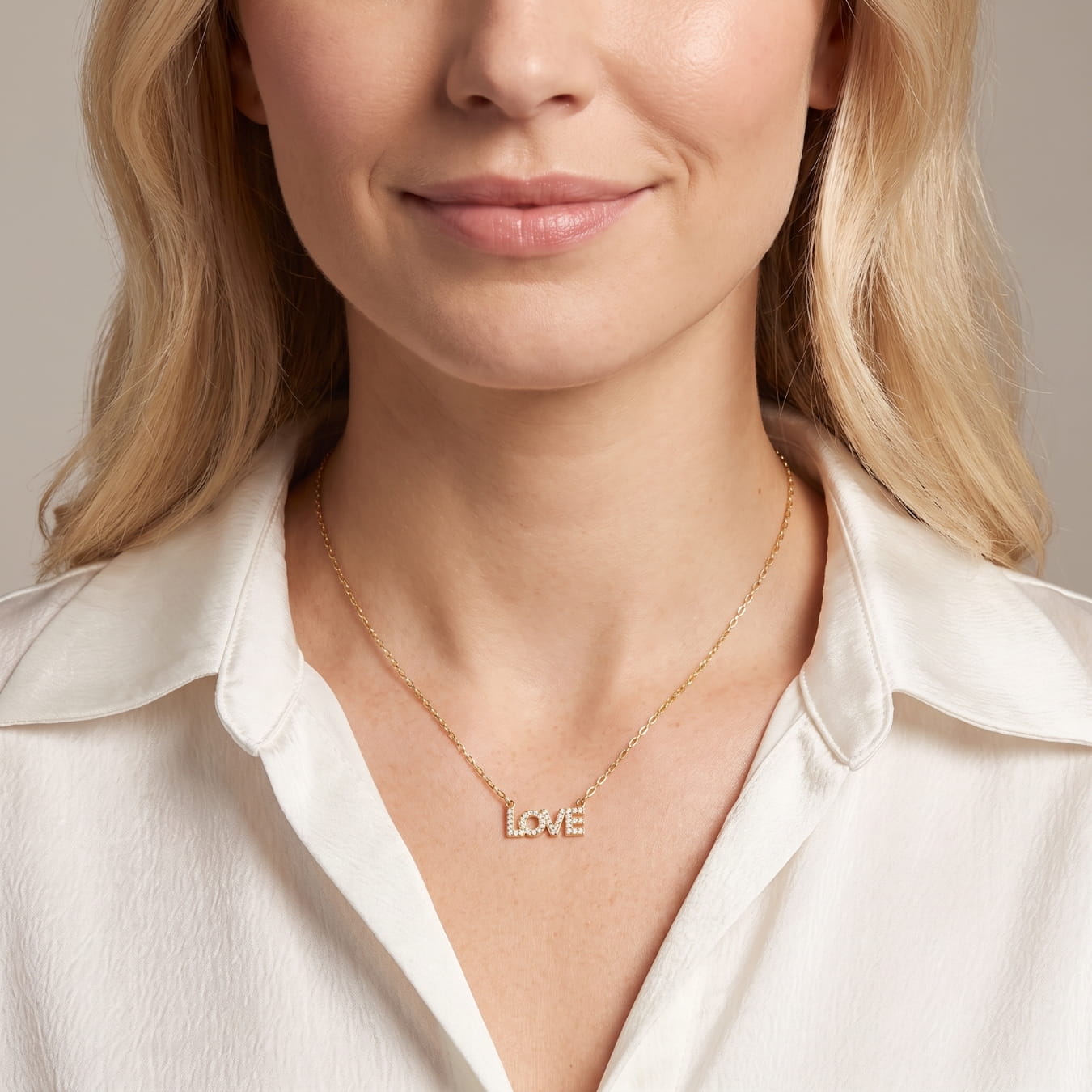 The Love Horizontal Necklace Bling