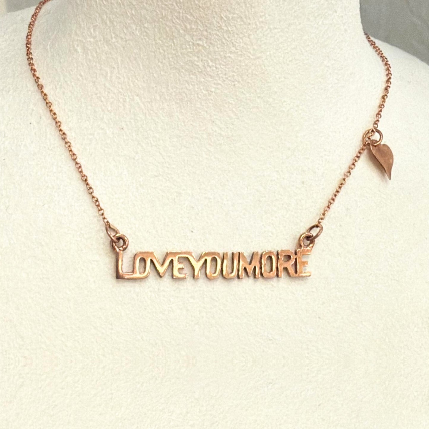 The Love You More Bar Necklace in 10K Rose Gold