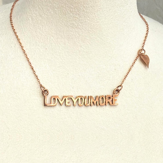 The Love You More Bar Necklace in 10K Rose Gold