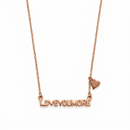 The Love You More Bar Necklace in 10K Rose Gold