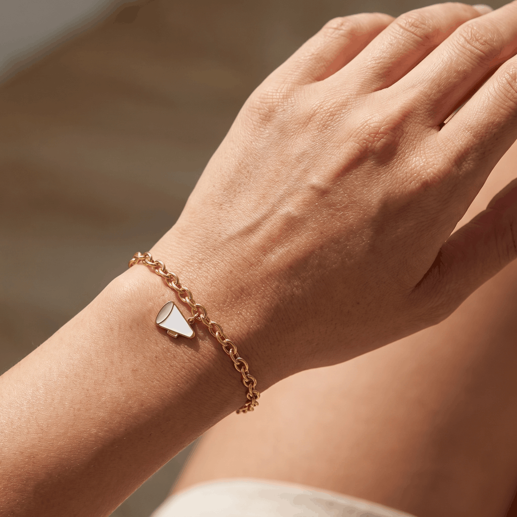 The Megaphone Silver & Gold Charm Bracelet