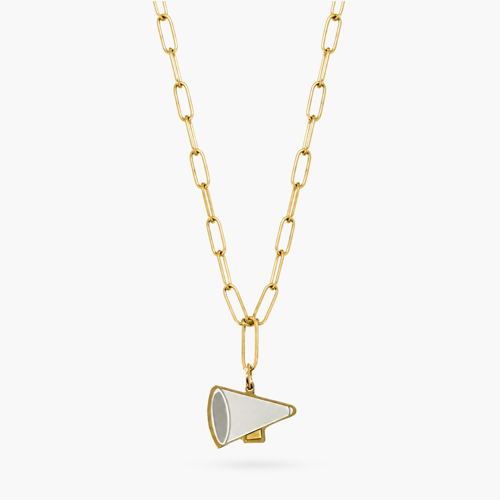 The Megaphone Silver & Gold Charm Necklace