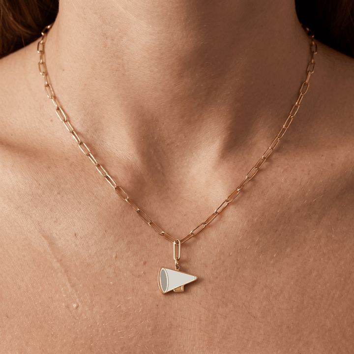 The Megaphone Silver & Gold Charm Necklace