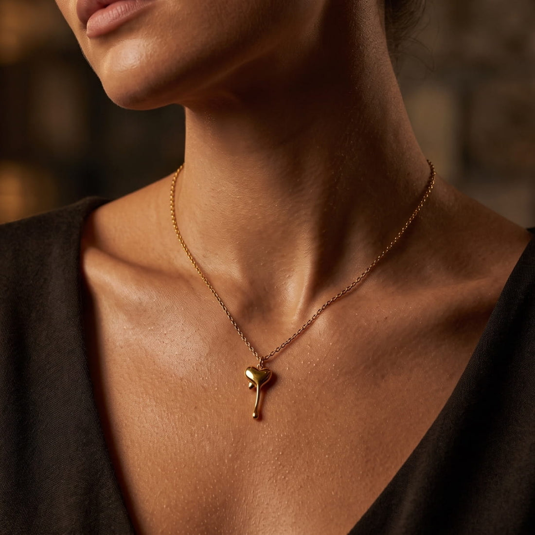 The Melt Your Heart Gold Necklace