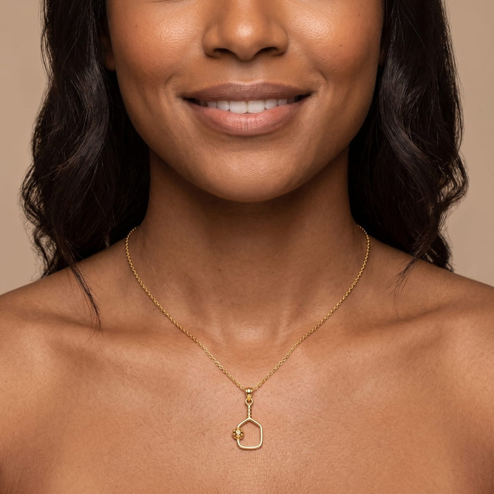 The PickleBall Gold Necklace