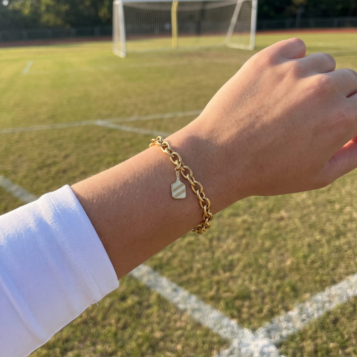 The PickleBall Silver & Gold Charm Bracelet