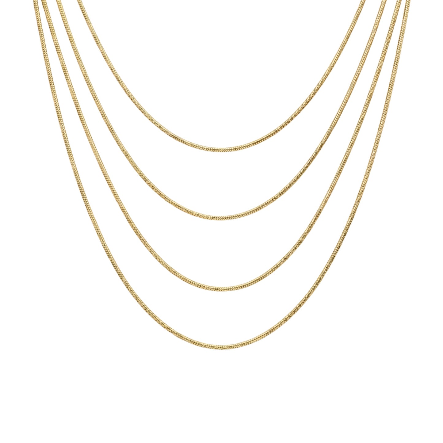 The Snake Chain Gold Set (4 in 1)