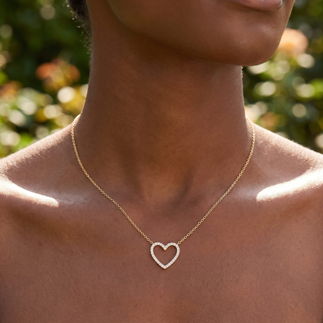 The Sparkling Silhouette Heart Necklace