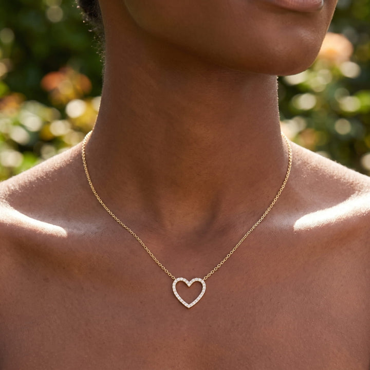 The Sparkling Silhouette Heart Necklace