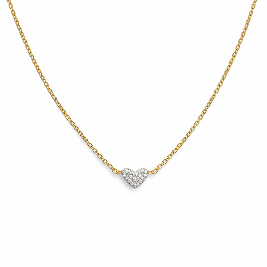 The Sparkling Silver Heart Necklace