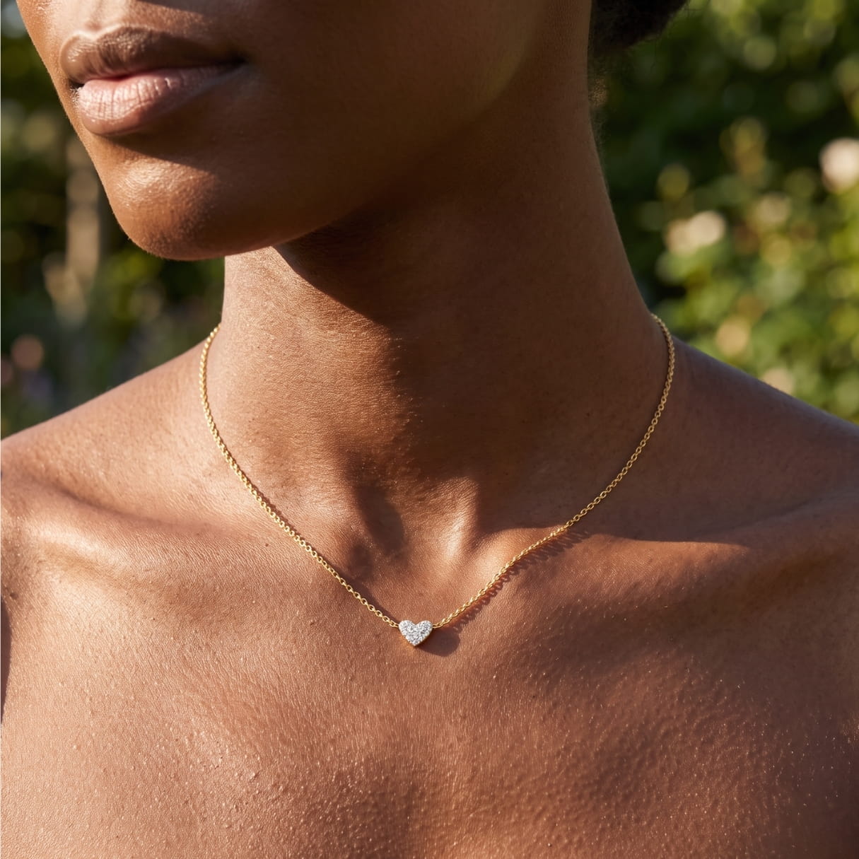 The Sparkling Silver Heart Necklace