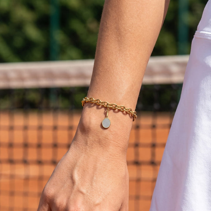The Tennis Racquet Silver & Gold Charm Bracelet