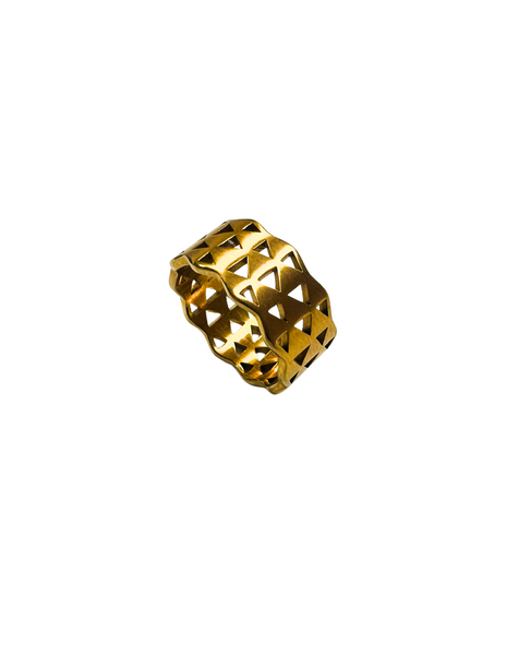 The Triangle Round Gold Ring