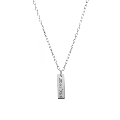 Love U More Vertical Bar Necklace