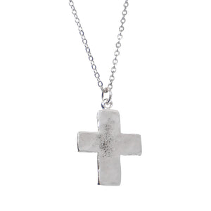 Walk in Faith Cross Silver Necklace