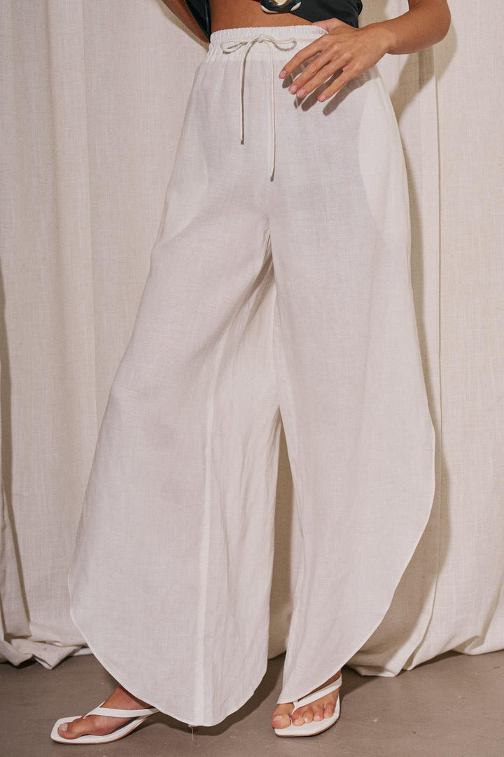 Woven Linen Harem Pants