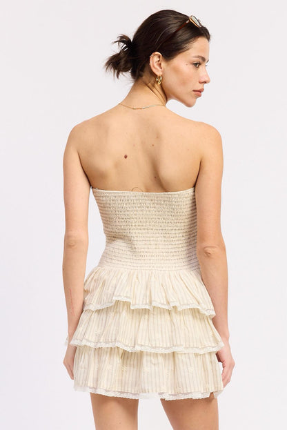 Tube Smoked Top Mini Dress